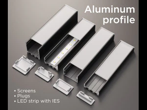 アルミニウムプロファイル 3Dモデル