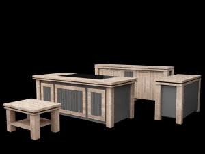 B&uuml;ro-Chefschreibtisch 1 3D Modell