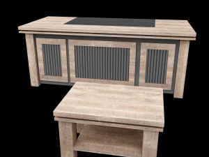 Office Executive Desk 1 3D Model