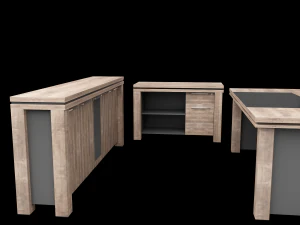 Office Executive Desk 1 3D Model