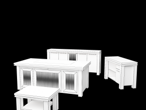 Office Executive Desk 1 3Dモデル