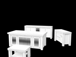 Office Executive Desk 1 3D Model