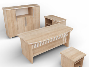 Office Executive Desk 2 3D-Modell