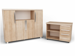 Office Executive Desk 2 Modello 3D