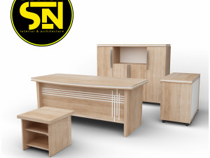 Office Executive Desk 2 Modello 3D