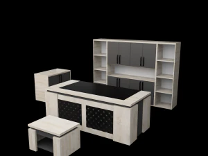 B&uuml;ro-Chefschreibtisch 3 3D Modell