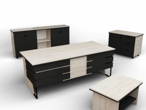 Office Executive Desk 4 3D Model