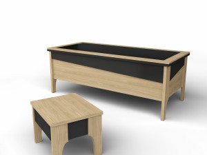 Office Executive Desk 5 3D मॉडल