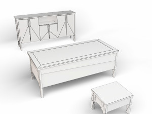 Office Executive Desk 5 3D मॉडल