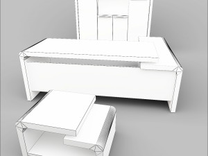 Office Executive Desk 6 Model 3D