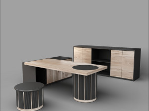Office Executive Desk 7 3D-Modell