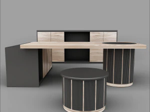Office Executive Desk 7 3D Model