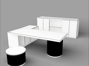 Office Executive Desk 7 3D Model