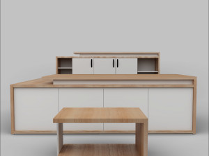 Office Executive Desk 8 3D-Modell