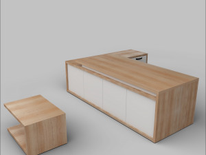 Office Executive Desk 8 3D Model