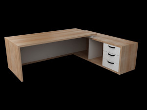 Office Executive Desk 8 3D Model