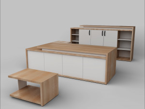 Office Executive Desk 8 3D Model