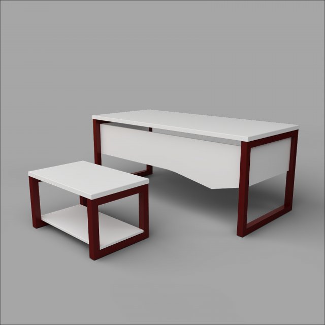 Office Executive Desk 9 3D-Modell .c4d .max .obj .3ds .fbx .stl .blend 
