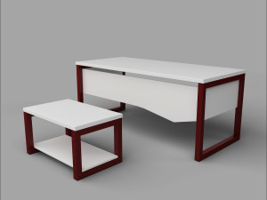 Office Executive Desk 9 3D-Modell