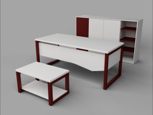 Office Executive Desk 9 3D-Modell