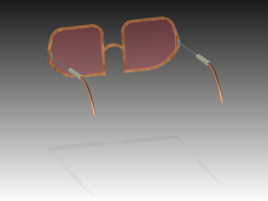 3D Wooden Frame Sunglasses 3D 모델