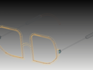 3D Wooden Frame Sunglasses 3D 모델