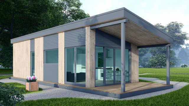 M52-01single roof 3D Model .c4d .max .obj .3ds .fbx .stl .blend 
