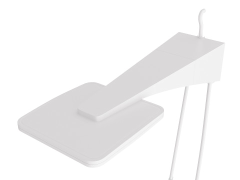 Real-size electric white showerhead Modèle 3D