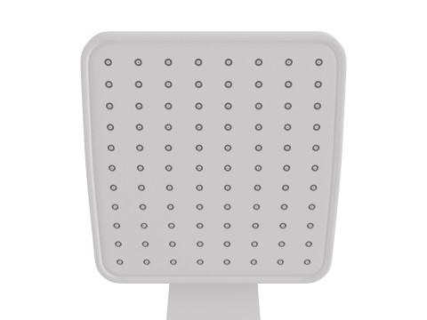 Real-size electric white showerhead Modèle 3D