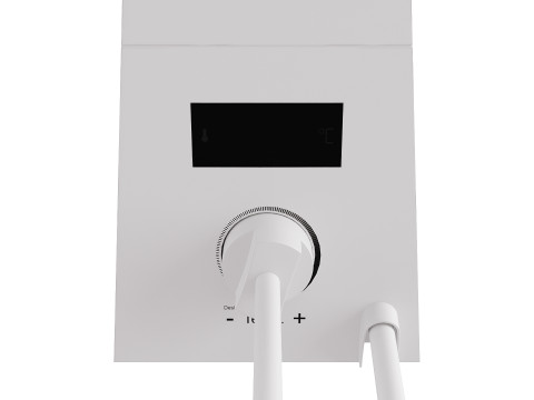 Real-size electric white showerhead Modèle 3D