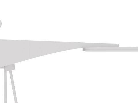 Real-size electric white showerhead Modèle 3D