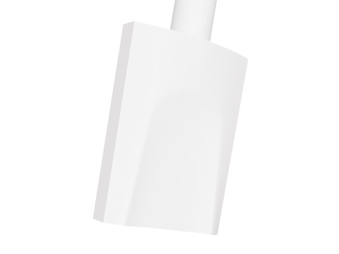 Real-size electric white showerhead Modèle 3D