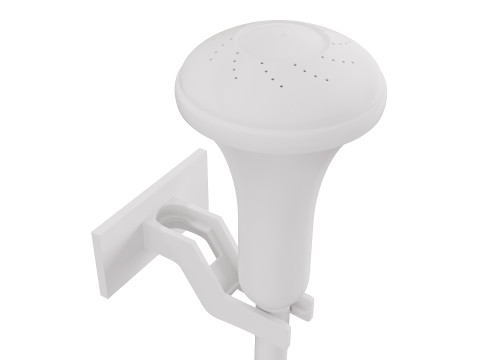 Real-size electric white showerhead Modèle 3D