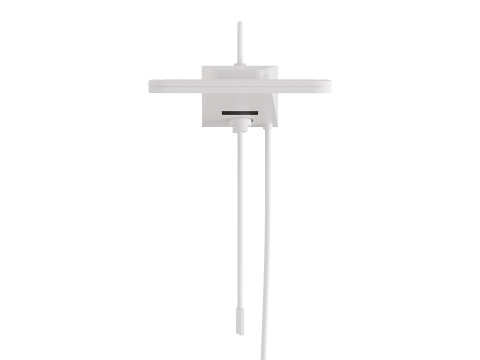 Real-size electric white showerhead Modèle 3D