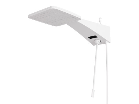 Real-size electric white showerhead Modèle 3D