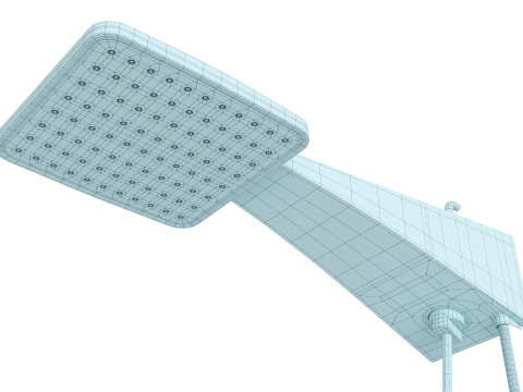 Real-size electric white showerhead Modèle 3D
