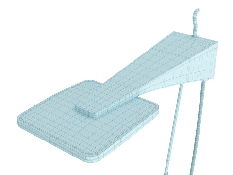 Real-size electric white showerhead Modèle 3D