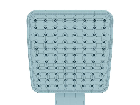 Real-size electric white showerhead Modèle 3D