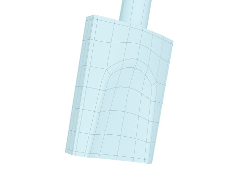 Real-size electric white showerhead Modèle 3D