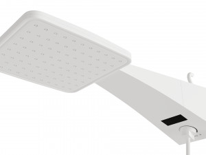 Real-size electric white showerhead 3D Model