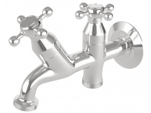 Faucet with two outlets for laundry and balcony 3D 模型
