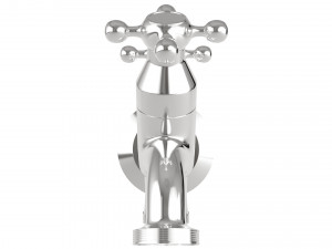 Faucet with two outlets for laundry and balcony 3D 模型