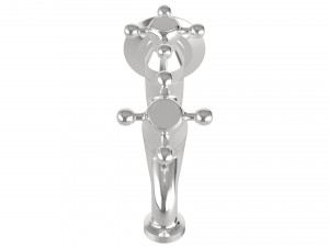 Faucet with two outlets for laundry and balcony 3D 模型