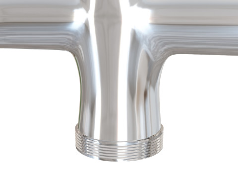 Realistic Double Outdoor Faucet for Garden and Laundry Model 3D