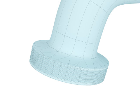 Realistic Double Outdoor Faucet for Garden and Laundry Model 3D