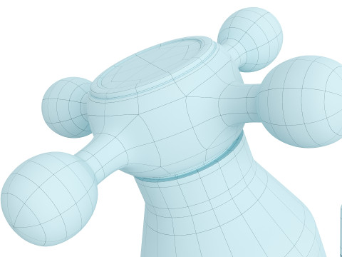 Realistic Double Outdoor Faucet for Garden and Laundry Model 3D