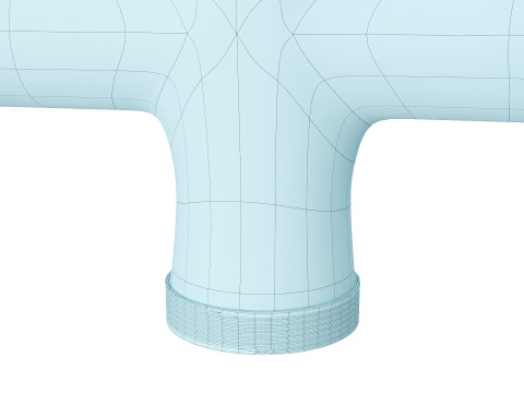 Realistic Double Outdoor Faucet for Garden and Laundry Model 3D