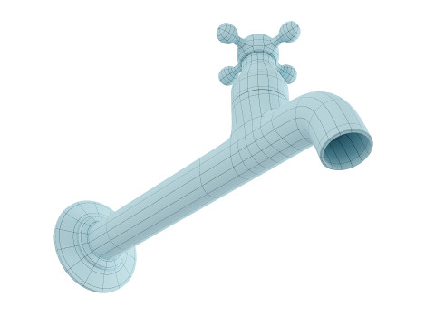 Modern Faucet Sleek Interior Tap for Kitchen and Bathroom Modello 3D
