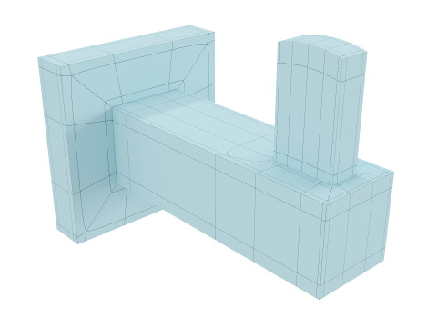 Square bathroom accessories 3D Модель