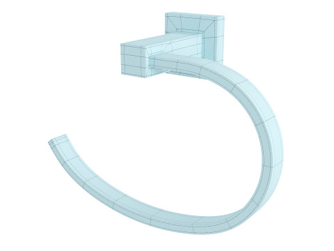 Square bathroom accessories 3D Модель